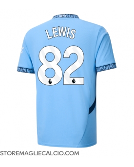 Manchester City Rico Lewis #82 Maglia Gara Casa Repliche 2024-25